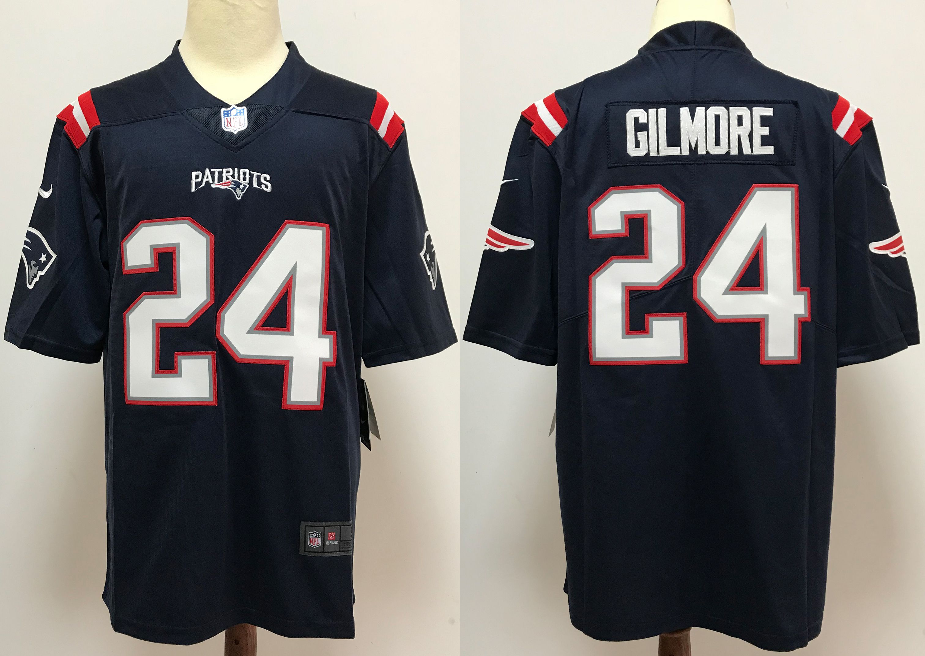 Men New England Patriots #24 Gilmore Blue Nike Vapor Untouchable Stitched Limited NFL Jerseys->new england patriots->NFL Jersey